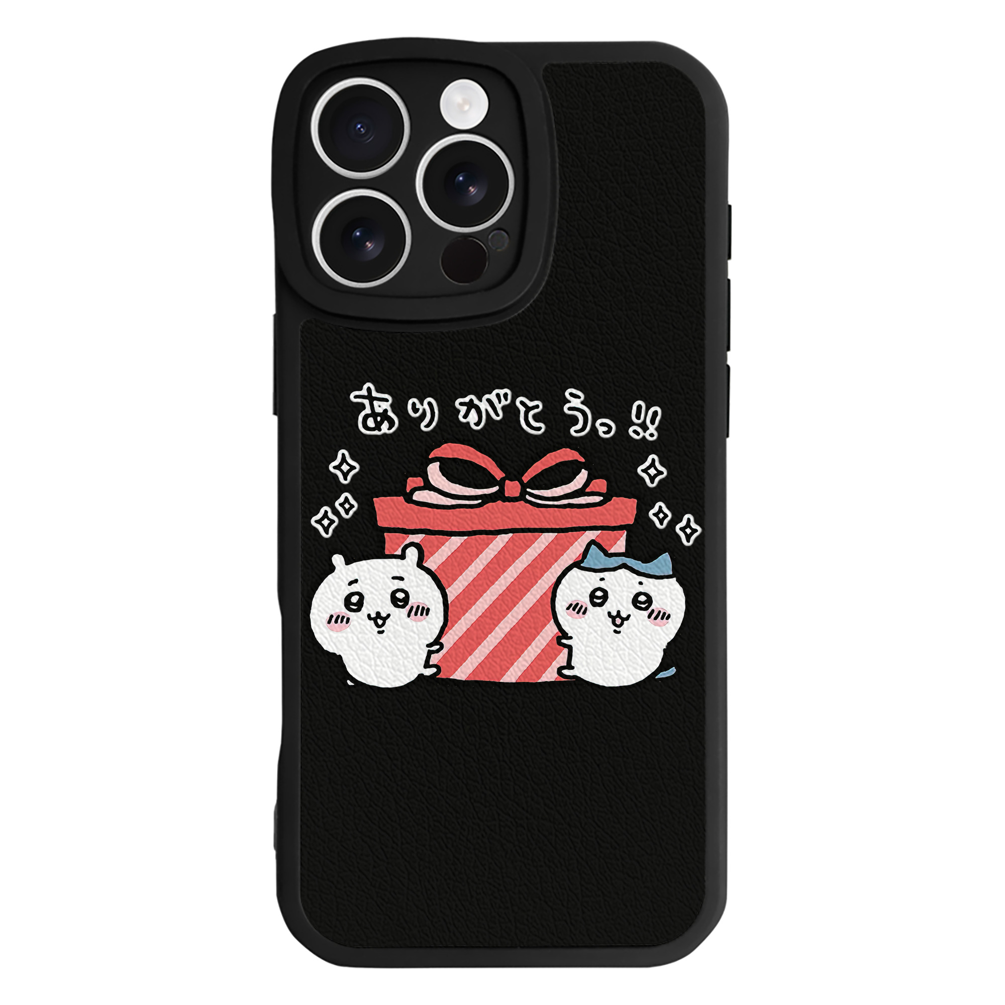 （画像用） ちいかわ ハチワレ Chii-kawa hachiware 【iPhone 16シリーズ対応】シリコンスマホケース（レザー調） 材質：シリコン